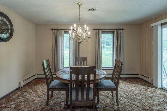 2103 Graydon Ave, Brainerd, MN 56401 - dining area with a chandelier, plenty of natural light, and carpet floors