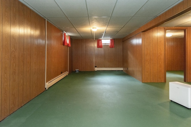 2103 Graydon Ave, Brainerd, MN 56401 - basement with baseboard heating and wooden walls