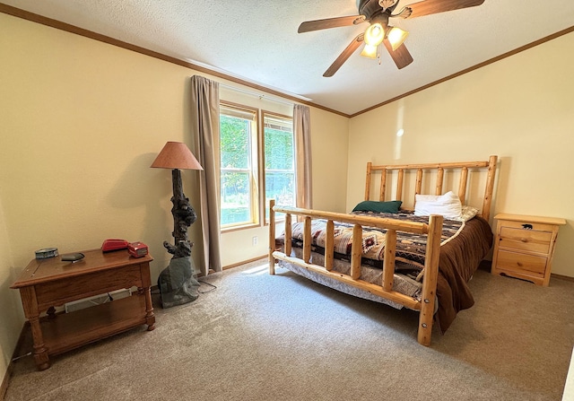 38634 241st St, Aitkin, MN 56431 - carpeted bedroom featuring crown molding, a ceiling fan, and baseboards