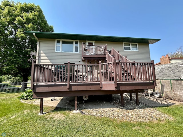 1922 13th Ave N, Moorhead, MN 56560 - rear view of property featuring a wooden deck