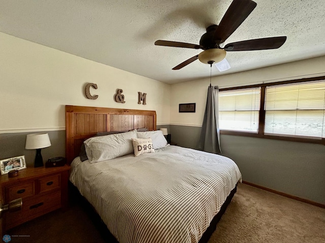 1922 13th Ave N, Moorhead, MN 56560 - bedroom featuring carpet, a ceiling fan, and a textured ceiling