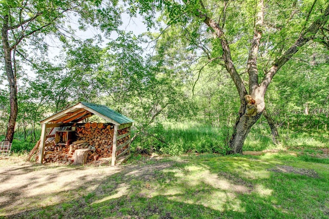 305 Birch Briar Ln, Park Rapids, MN 56470 - view of yard featuring a view of trees and an outdoor structure