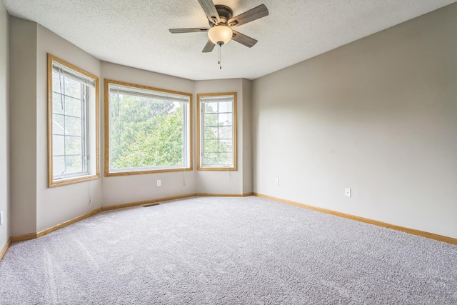 8812 Brunswick Path, Inver Grove Heights, MN 55076 - carpeted spare room with a textured ceiling and a ceiling fan
