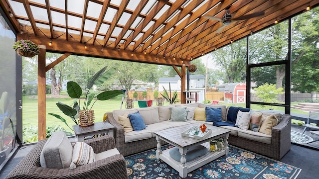 3940 Virginia Ave N, New Hope, MN 55427 - sunroom / solarium featuring an outdoor living space