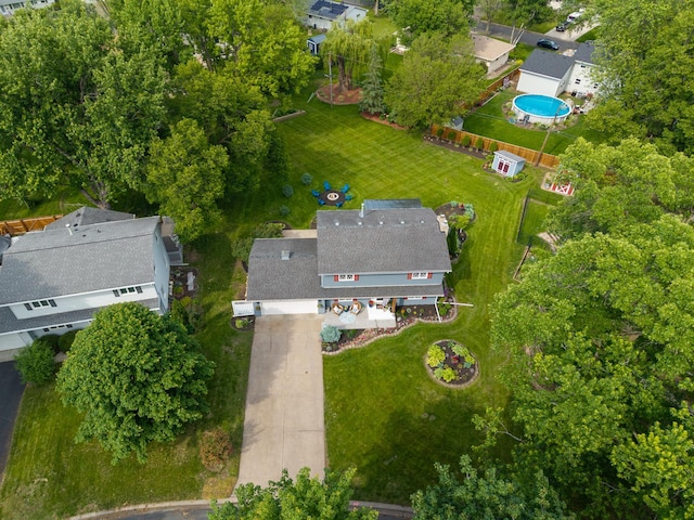 3940 Virginia Ave N, New Hope, MN 55427 - aerial view of property and surrounding area featuring a pool area