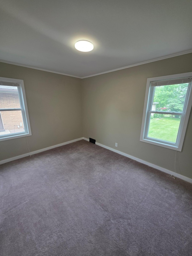 2512 7th Ave E, Hibbing, MN 55746 - spare room featuring crown molding, plenty of natural light, and carpet floors