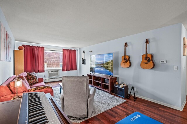 1901 Emerson Ave S Unit 303, Minneapolis, MN 55403 - living room featuring a baseboard heating unit and wood finished floors