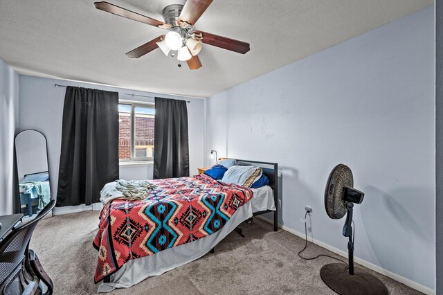 1901 Emerson Ave S Unit 303, Minneapolis, MN 55403 - carpeted bedroom with ceiling fan and a textured ceiling