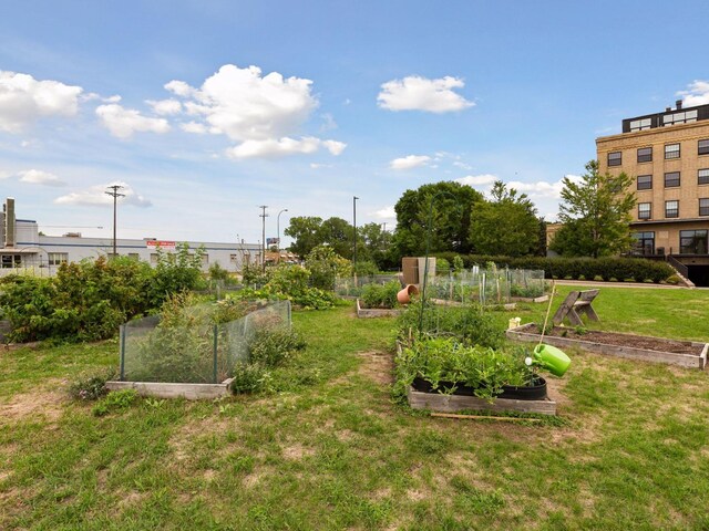 730 Stinson Blvd Unit 106, Minneapolis, MN 55413 - view of grassy yard with a vegetable garden