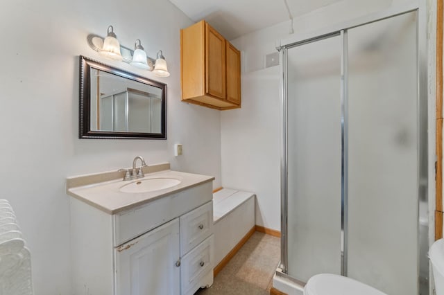 1511 4th St, Duluth, MN 55812 - full bath featuring toilet, a shower stall, vanity, and radiator heating unit
