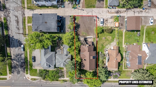 1511 4th St, Duluth, MN 55812 - aerial perspective of suburban area featuring property boundaries highlighted