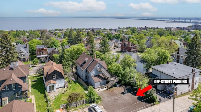 1511 4th St, Duluth, MN 55812 - aerial perspective of suburban area with a large body of water