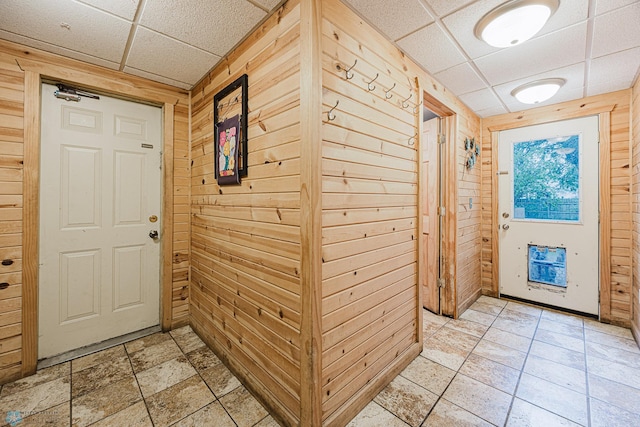 1019 3rd Ave N, Moorhead, MN 56560 - entrance foyer featuring a paneled ceiling and wooden walls