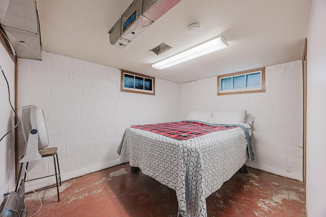 1019 3rd Ave N, Moorhead, MN 56560 - bedroom with unfinished concrete floors