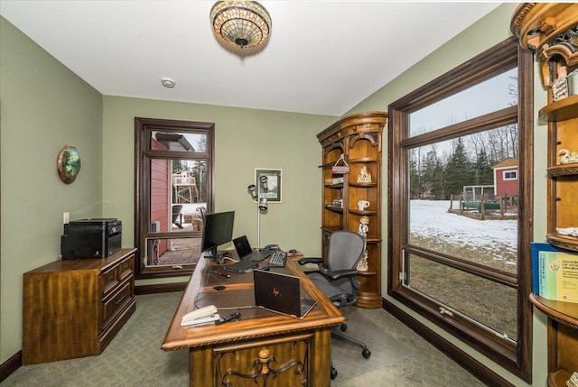 1753 Old N Shore Rd, Duluth Twp, MN 55804 - office space featuring dark carpet and healthy amount of natural light