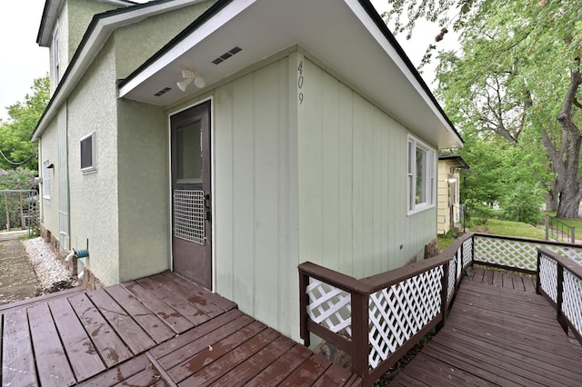 409 3rd St, Bovey, MN 55709 - view of wooden deck