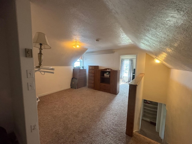 2977 State Highway 68, Marshall, MN 56258 - bonus room with a textured ceiling, carpet, and lofted ceiling