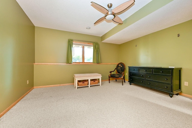 14802 Margaret Pl, Minnetonka, MN 55345 - living area featuring a ceiling fan and carpet