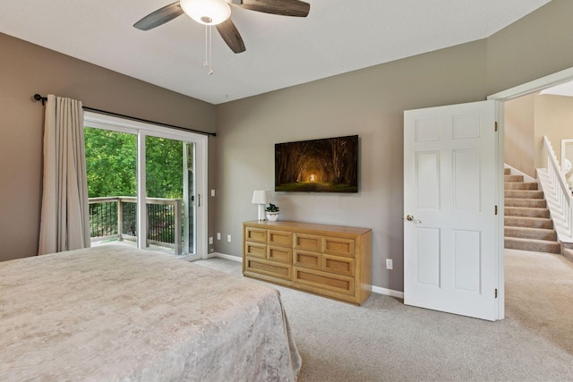 8155 134th St W, Apple Valley, MN 55124 - carpeted bedroom with access to outside and a ceiling fan