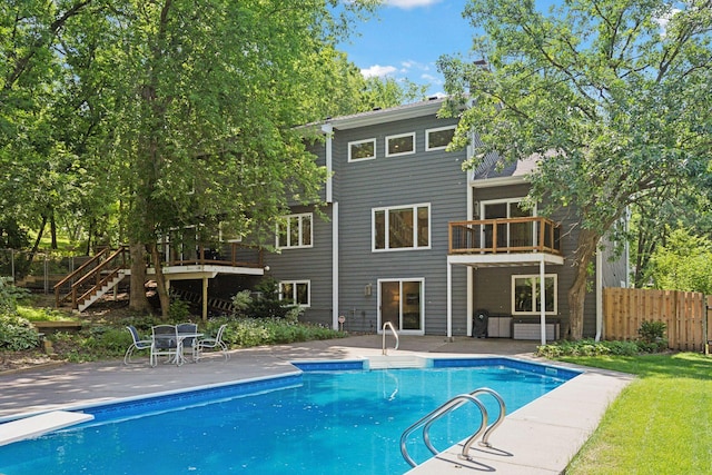 8155 134th St W, Apple Valley, MN 55124 - view of pool with a patio area and stairs