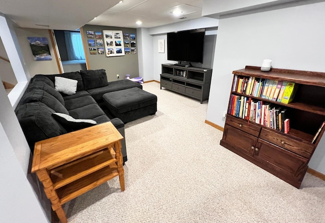 211 5th St NE, Barnesville, MN 56514 - living area with light carpet and baseboards