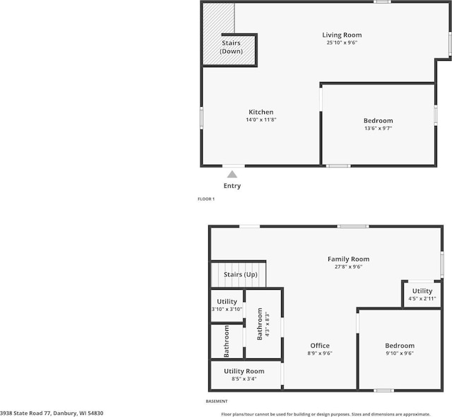 3938 State Road 77, Swiss Twp, WI 54830 - view of property floor plan