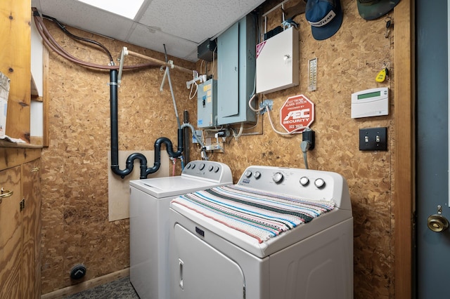 21750 Elk Lake Rd NW, Elk River, MN 55330 - laundry area with independent washer and dryer and electric panel