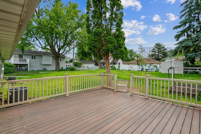 7007 Portland Ave, Richfield, MN 55423 - deck with central AC and a residential view