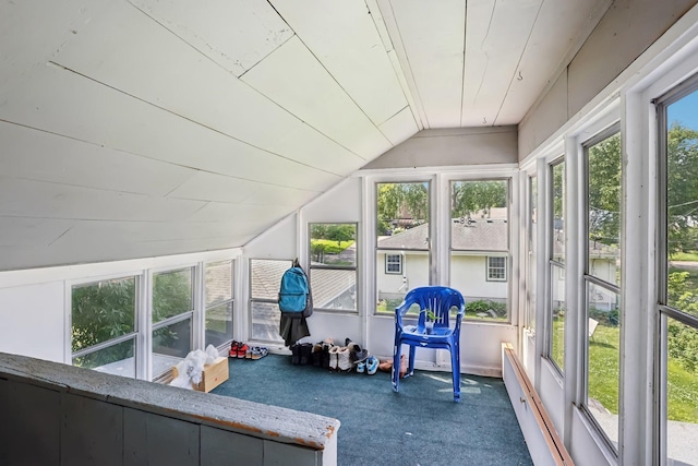 1384 Midway Pkwy, Saint Paul, MN 55108 - sunroom with lofted ceiling and carpet