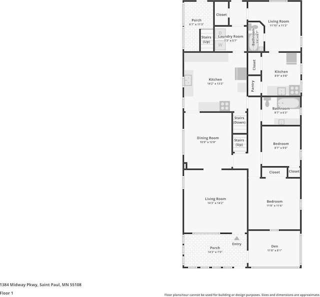 1384 Midway Pkwy, Saint Paul, MN 55108 - view of floor plan / room layout