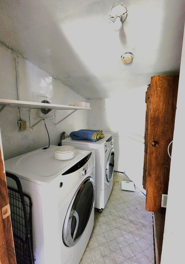 14 4th Ave SE, Dodge Center, MN 55927 - washroom with light flooring and washer and dryer