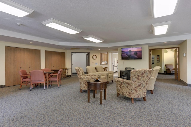 2601 Kenzie Ter Unit 402, Saint Anthony, MN 55418 - living room featuring carpet floors and recessed lighting