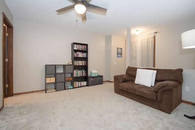 544 Auburn Pl NW Unit H, Elk River, MN 55330 - living room featuring carpet flooring and ceiling fan