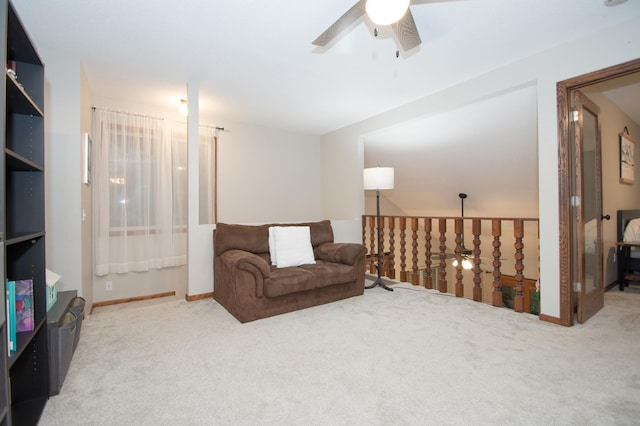 544 Auburn Pl NW Unit H, Elk River, MN 55330 - living area with carpet flooring and ceiling fan