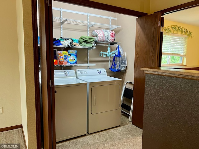 27 Benson Trl Unit 27, North Mankato, MN 56003 - washroom featuring washer and dryer and light carpet