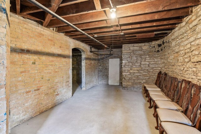 1601 Park Ave, Minneapolis, MN 55404 - unfinished basement featuring arched walkways