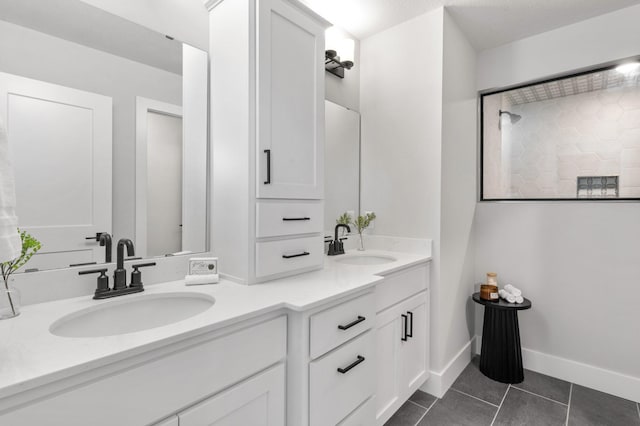 17660 Jett Cir, Prior Lake, MN 55372 - full bathroom with double vanity and tile patterned flooring