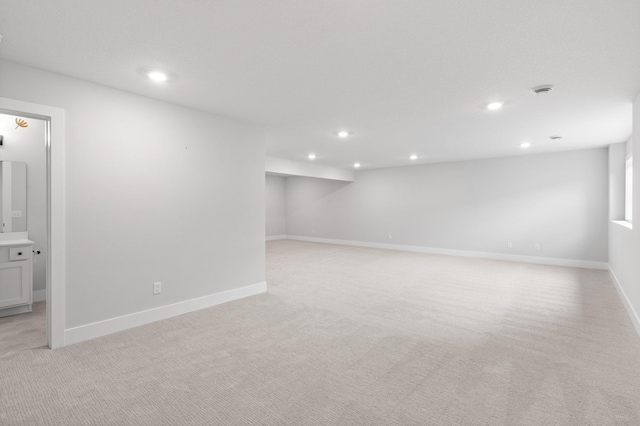 17660 Jett Cir, Prior Lake, MN 55372 - basement featuring light colored carpet and recessed lighting