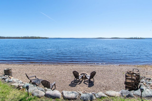 52611 223rd Pl, Mcgregor, MN 55760 - water view featuring an outdoor fire pit
