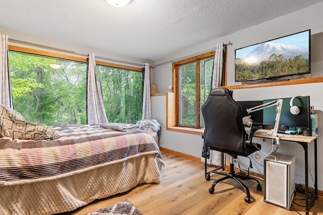 3864 Archie Dr SW, Alexandria, MN 56308 - bedroom with wood finished floors and a textured ceiling