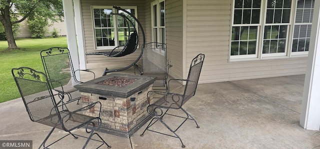 1470 Sims Rd NW, Oak Grove, MN 55011 - view of patio / terrace featuring an outdoor fire pit