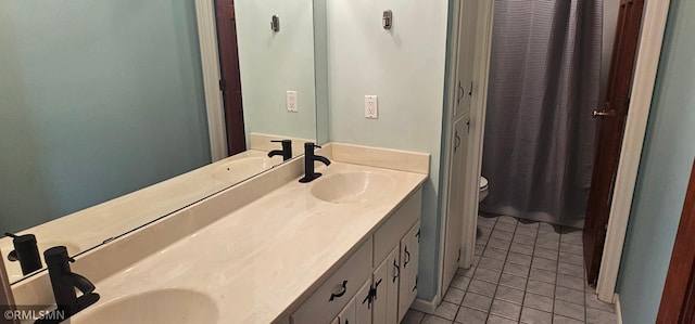 1470 Sims Rd NW, Oak Grove, MN 55011 - full bath with tile patterned floors and double vanity