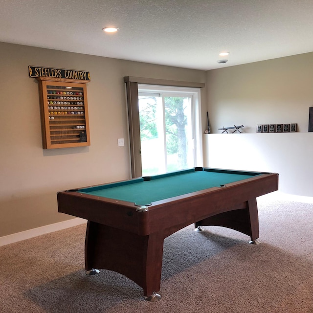 1009 188th St, Garfield Twp, WI 54009 - game room featuring carpet flooring, billiards, and recessed lighting