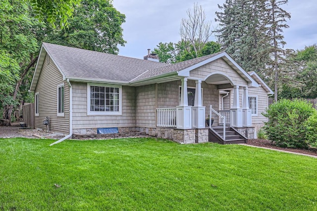 5112 Willow Ln, Minnetonka, MN 55345 - single story home featuring roof with shingles, a chimney, and a front yard