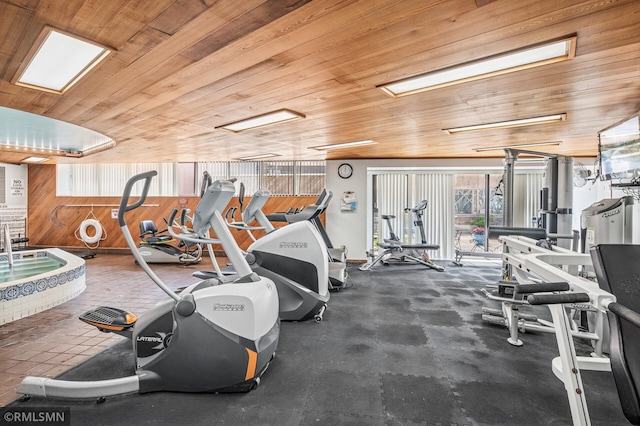 26 10th St W Unit 1409, Saint Paul, MN 55102 - workout area featuring wood ceiling