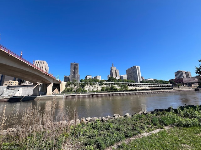 26 10th St W Unit 1409, Saint Paul, MN 55102 - water view with a notable bridge and nearby urban area