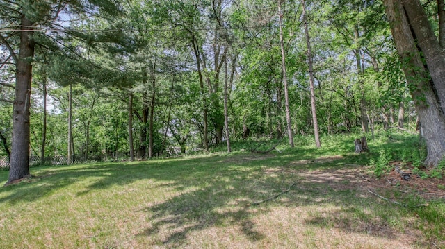 603 15th St SE, Menomonie, WI 54751 - view of yard featuring a view of trees