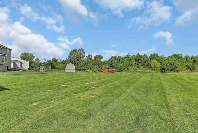 23974 185th St NW, Orrock Twp, MN 55309 - view of yard with a storage unit