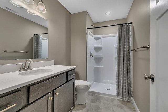 23974 185th St NW, Orrock Twp, MN 55309 - full bathroom with vanity and a shower with shower curtain