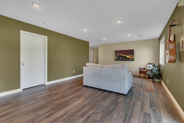 23974 185th St NW, Orrock Twp, MN 55309 - living area with dark wood-type flooring and recessed lighting